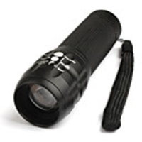 Zoom In/Out Flashlight With Holder 3 AAA Battery