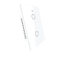 ZS-US2-WH/Zigbee Tuya Smart Switch App Control Button Switch With Single Live Wire Or Live And Neutral Wire for Daily / Living Room / Bedroom APP Control / Timing Function / Smart ZigBee miniinthebox