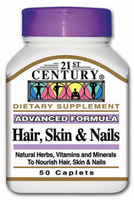 21st Century Hair Skin & Nails (50 Caplets)
