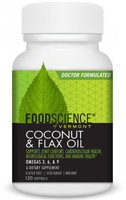 FoodScience of Vermont Coconut & Flax Oil (120 Vegetarian Softgels)