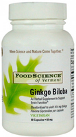 Foodscience of Vermont Ginkgo Biloba (60 mg,  60 Vegetarian Capsules)