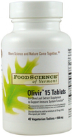 Foodscience of Vermont Olivir 15 (500 mg,  45 Vegetarian Tablets)