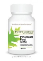 Foodscience of Vermont Performance Burst for Men (Gluten Free,  180 Vegetarian Capsules)