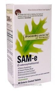 Foodscience of Vermont SAMe (60 Vegetarian Enteric Coated Tablets)