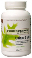 Foodscience of Vermont Unique C 500 (90 Vegetarian Capsules)