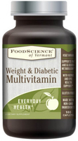 Foodscience of Vermont Weight & Diabetic Multivitamin (180 Vegetarian Caplets)