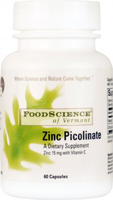 Foodscience of Vermont Zinc Picolinate (with Vitamin C,  15 mg,  60 Capsules)