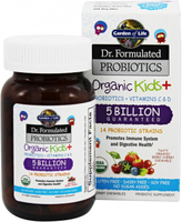 Garden of Life Dr. Formulated Probiotics Organic Kids+ 5 Billion (Organic Berry Cherry Flavour,  Gluten & Dairy Free,  30 Vegetarian Chewables)
