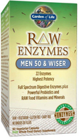 Garden of Life RAW Enzymes Men 50 & Wiser (90 Vegetarian Capsules)