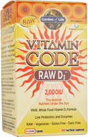 Garden of Life Vitamin Code Raw D3 (2, 000 IU,  120 Vegetarian Capsules)