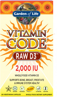 Garden of Life Vitamin Code Raw D3 (2, 000 IU,  60 Ultra Zorbe Capsules)