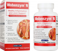 Garden of Life Wobenzym N (200 Enteric-Coated Tablets)