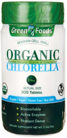 Green Foods Broken Cell Wall Organic Chlorella (200 mg,  300 Tablets)