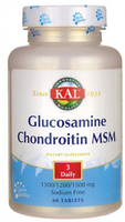 Kal Glucosamine Chondroitin and MSM (60 Tablets)