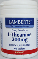 Lamberts Pure,  Free Form L-Theanine 200mg (60 Tablets)