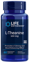Life Extension L-Theanine (100 mg,  60 Vegetarian Capsules)