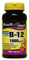 Mason Natural B-12 (1000 mcg,  100 Sublingual Tablets)