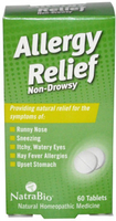 NatraBio Allergy Relief Non-Drowsy (60 Tablets)