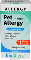 Natrabio bioAllers Allergy Treatment Pet Allergy For People (60 Tablets)