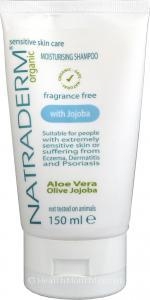 Natraderm Organic Moisturising Shampoo (150ml Fragrance Free,  Aloe Vera)