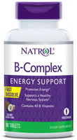Natrol B-Complex (Energy Support,  Coconut Natural Flavour,  Fast Dissolve,  90 Tablets)