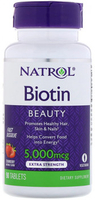 Natrol Biotin Beauty (Fast Dissolve,  Strawberry Flavour,  5000 mcg,  90 Tablets)