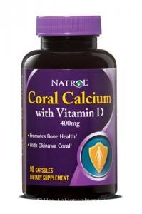 Natrol Coral Calcium with Vitamin D (400mg,  90 Capsules )