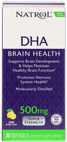 Natrol DHA (Brain Health,  Super Strength,  Lemon Natural Flavour,  500 mg,  30 Softgels)