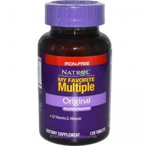Natrol My Favourite Multiple MultiVitamins (without Iron,  120 Tablets)