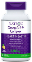 Natrol Omega 3-6-9 Complex (Lemon Natural Flavour,  1200 mg,  60 Softgels)