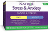 Natrol Stress & Anxiety Mood & Stress Day Night Formula (10 Day Tablets,  10 Night Tablets,  Two 10 Tablet Blister Packs)