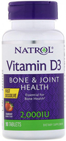 Natrol Vitamin D3 (Bone & Joint Health,  Fast Dissolve,  Strawberry Flavour,  2000 IU,  90 Tablets)