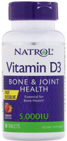 Natrol Vitamin D3 (Bone & Joint Health,  Fast Dissolve,  Strawberry Natural Flavour,  5000 IU,  90 Tablets)