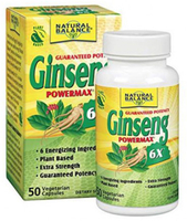 Natural Balance Ginseng PowerMax 6X (50 Vegetarian Capsules)