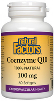 Natural Factors 100% Natural CoQ10 (100 mg,  60 Softgels)