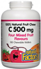 Natural Factors 100% Natural Fruit Chew C (Four Mixed Fruit Flavor,  500 mg,  90 Chewable Wafers)