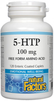 Natural Factors 5-HTP (100 mg,  120 Enteric Coated Caplets)