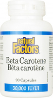 Natural Factors Beta Carotene (30, 000 IU,  90 Capsules)
