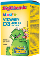 Natural Factors Big Friends Liquid Vitamin D3 (400 IU,  15 ml)