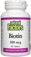 Natural Factors Biotin (300 mcg,  90 Tablets)