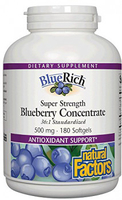 Natural Factors BlueRich Blueberry Concentrate (500 mg,  180 Softgels)