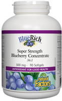 Natural Factors BlueRich (Super Strength Blueberry Concentrate,  500 mg,  90 Softgels)
