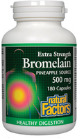 Natural Factors Bromelain (Pineapple Enzyme,  500 mg,  180 Capsules)