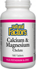 Natural Factors Calcium & Magnesium Chelate (Plus Potassium and Zinc,  90 Tablets)