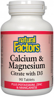 Natural Factors Calcium & Magnesium Citrate (90 Tablets)