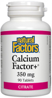 Natural Factors Calcium Factor+ (350 mg,  90 Tablets)