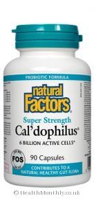Natural Factors Caldophilus Super Strength (6 Billion Active Cells,  90 Vegetarian Capsules)