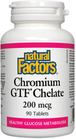 Natural Factors Chromium GTF Chelate (200 mcg,  90 Tablets)