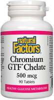 Natural Factors Chromium GTF Chelate (500 mcg,  90 Tablets)
