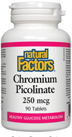 Natural Factors Chromium Picolinate (250 mcg,  90 Tablets)